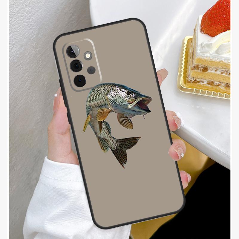 Vintage Trout Fishing Case For Samsung Galaxy A54 A34 A14 A15 A35 A55 A52 A32 A12 A51 A71 A33 A23 A13 A53 Coque