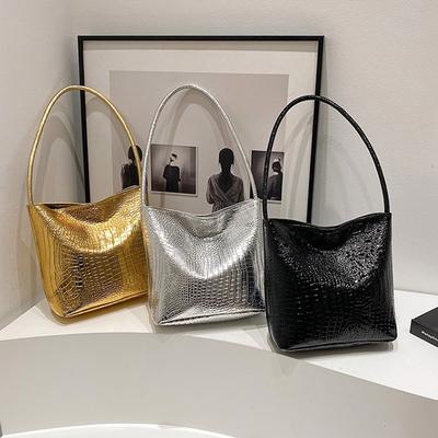 Женская сумка через плечо с узором «крокодил» Большая вместительная сумка Повседневная сумка-тоут