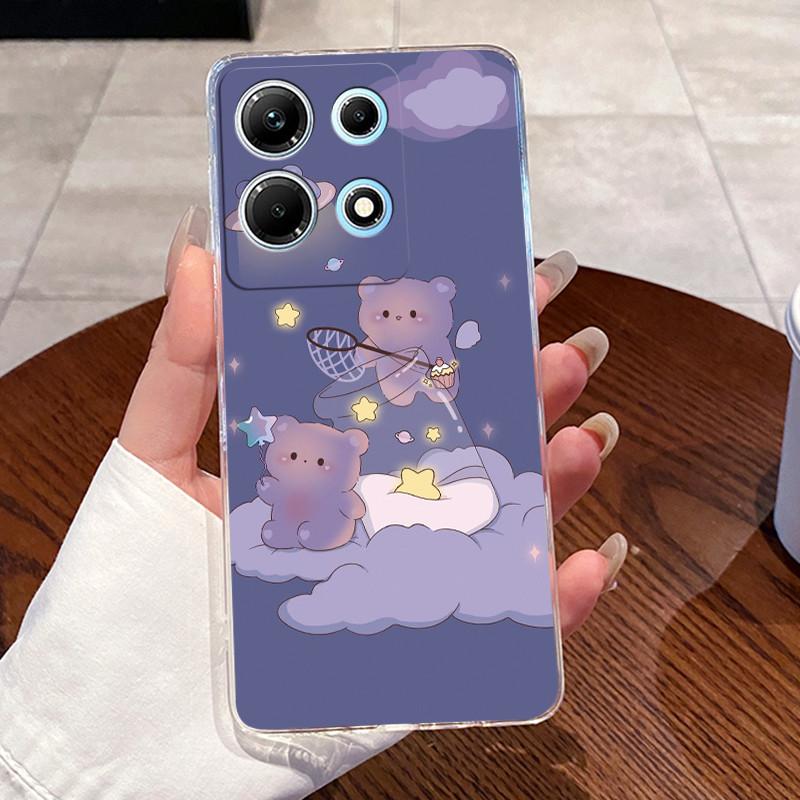 Чехол для Infinix Note 30 X6833B X6716B X6711 Note30 5G Милый прозрачный мягкий ТПУ чехол для телефона с мультяшным рисунком Для Infinix Note 30 Чехол
