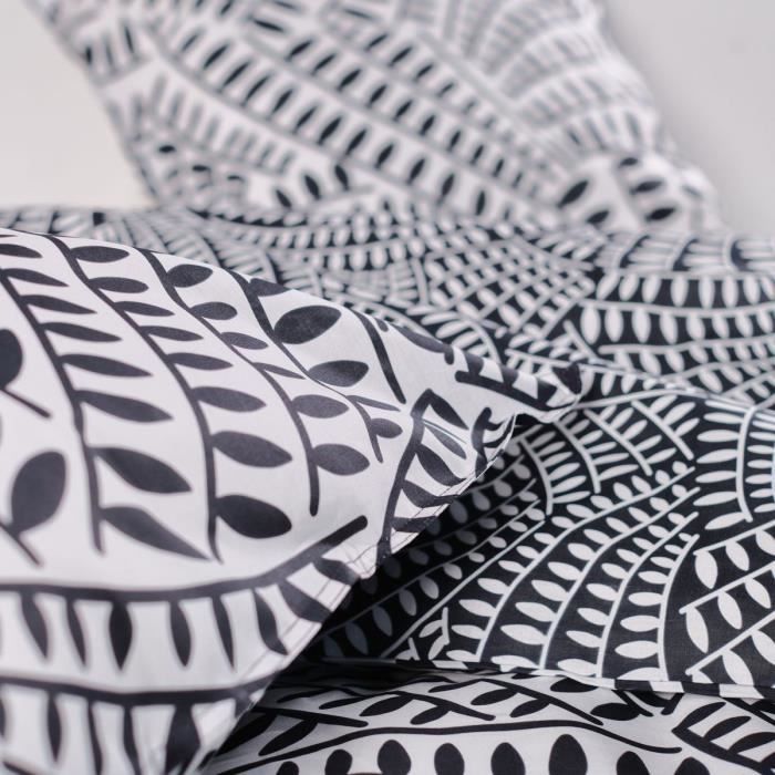 Double Bed Set - TODAY - 260x240 Cm - 100% Cotton - Black and White