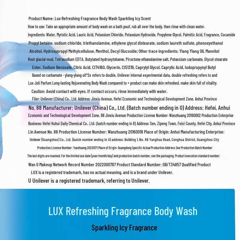 LUX Shimmering Ice Fresh Body Wash