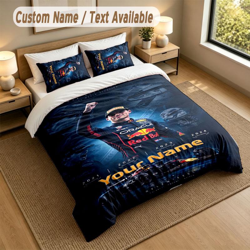 Bedding Set 1 Duvet Cover 2 Pillowcases Max Verstappen Print Soft Bed Linen Bedroom Decor