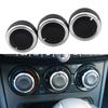 Color My Life 3Pcs/Set Car AC Knob Parts Air Conditioning Heat Control Switch Knob Accessories for Honda City Crider Jazz