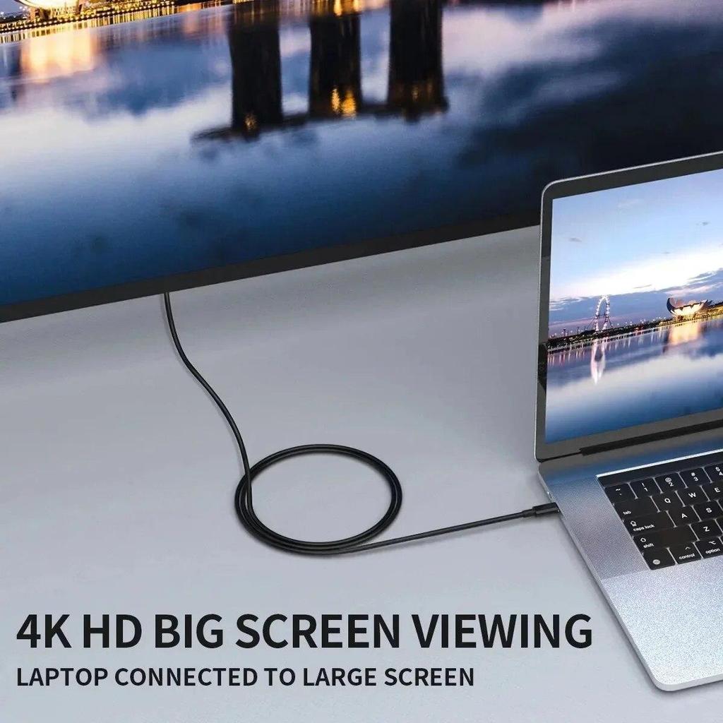 Адаптер кабеля типа C к HDMI 4K 60 Гц USB C к HDMI Высокоскоростной USB C к HDMI-совместимый конвертер для проектора HDTV планшета