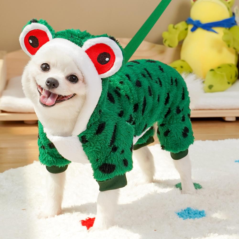 Dog Clothes Autumn Winter Warm Turn Into Teddy Fight Corgi Cat Pet Spring Funny Clothes Four-legged Dog Costumes