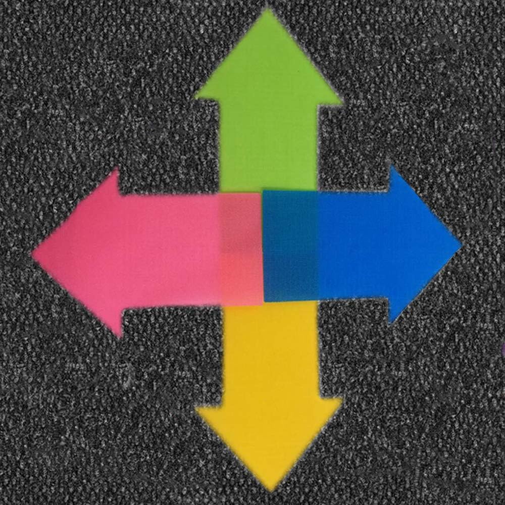63 Pieces Arrow Carpet Markers for Classroom, Social Distancing and Wait Line Up Flexible Group Activity Game (6 Inches)
