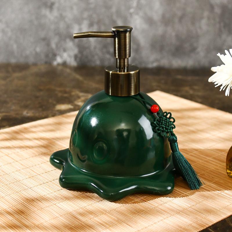 360ml Cute Octopus Ceramic Hand Wash Dispensing Bottle Bathroom Hotel Shower Gel Hair Conditioner Pressing Bottle cup dispenser