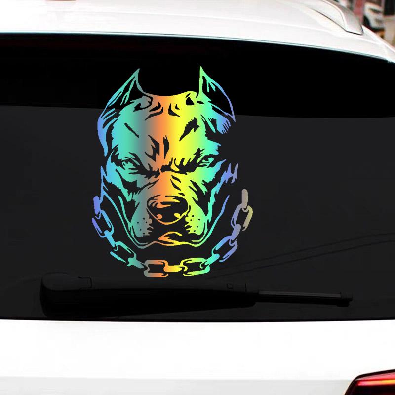 CK21927# Pitbull Dog Car Sticker Waterproof Vinyl Decal Stickers Pegatinas Para Coche Car Accessories