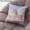 Rainbow Unicorn Print Cozy Square Throw Pillow Covers Pattern Cushion Cover Suitable For Sofa Bedroom Car Pillow Cover