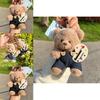 Cute Jinnew Brown Bear Painter Plush Keychain Charming Cartoon Style Bag Decor
