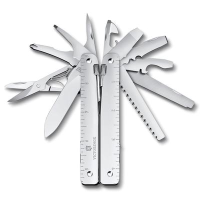 Швейцарский Инструмент MX Серебристый с Нейлоновым Чехлом Swiss Army DIY с 26 Фиксирующимися Моделями, Нож, Многофункциональный Нож, Плоскогубцы, Швейцарский Мультитул
