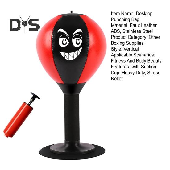Desktop Punching Bag with Suction Cup Heavy Duty Stress Relief Boxing Speed Ball Kids Adults Reaction Speed Training Boxing Bag Home Office Desk Toy