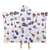 Music Instrument Notes, Trendy Cool Patterned Hooded Blanket, Comfortable For Home And Outdoors, Flannel Hooded Lazy Blanket