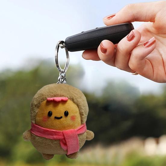 Cute Potato Stuffed Vegetable Doll Ornament Soft Cartoon Plush Doll Plushies Cute Mini Potato Plush Pendant Keyring