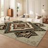 European and American Style Retro Pattern Living Room Rug , Easy-to-clean Bedroom Carpet, Crystal Velvet Dining Room Mat