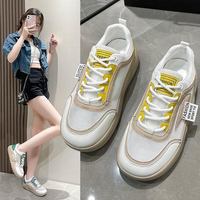 Новая повседневная обувь, женская студенческая обувь, новые летние туфли на толстой подошве, нескользящая спортивная сетчатая обувь с мягкой подошвой, женская мода