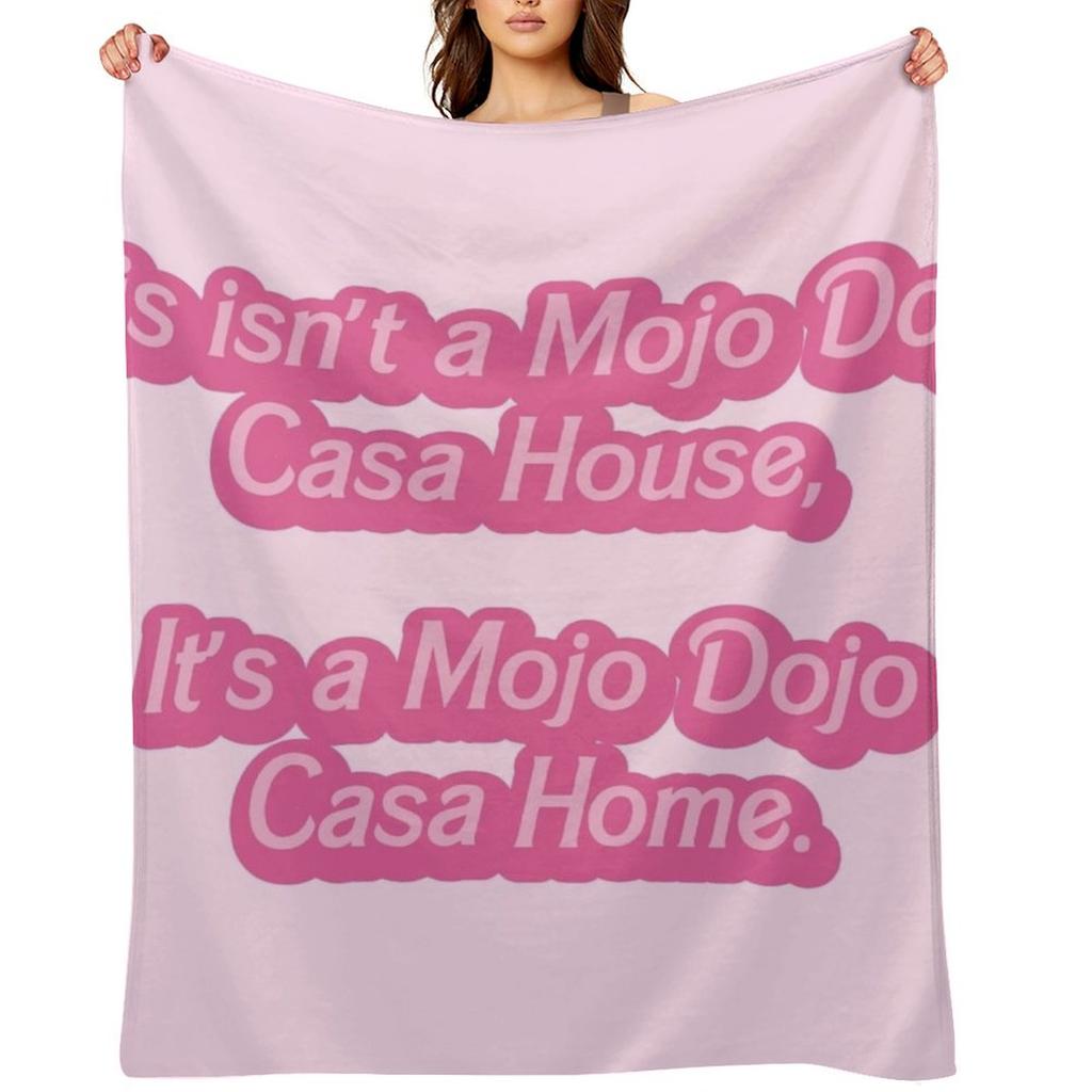 Mojo Dojo Casa House Throw Blanket Plaid on the sofa for babies Bed linens bed plaid Blankets