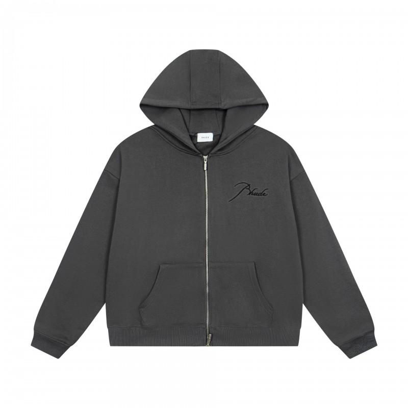 RHUDE Толстовка с графическим принтом из тяжелого хлопка Мужская Повседневная Свободный крой Молодежная Уличная одежда