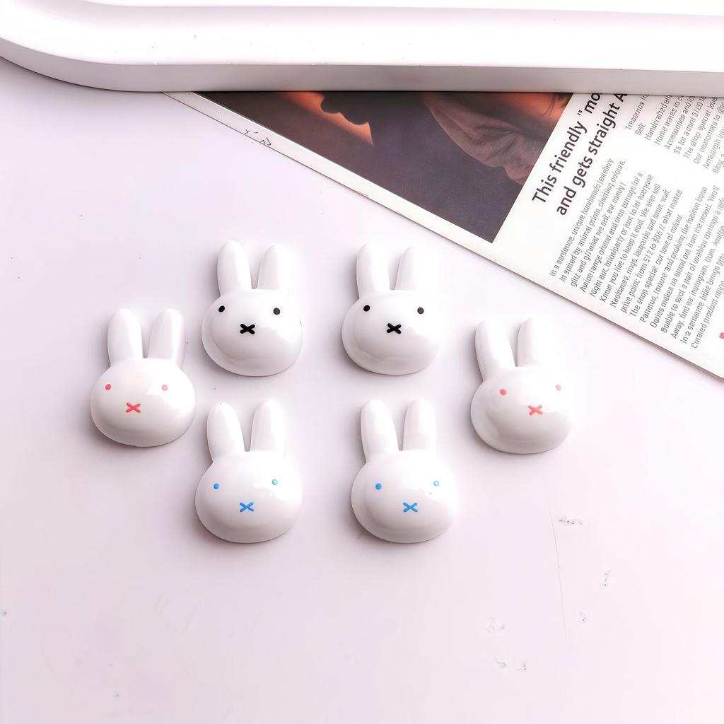 Блестящие милые кролики из смолы, аксессуары для DIY заколок для волос, чехлов для телефонов, Crocs и ключей