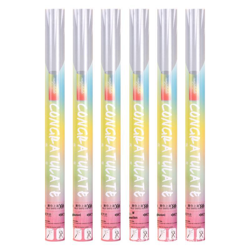 Wedding Petal Rain Confetti Cannon - Hand-Twisted Ribbon Spray for Wedding Photos