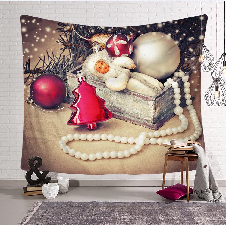 Christmas Print Pattern Tapestry Bedroom Living Room Wall Decor Background Fabric Home Decor Tapestry Tapeçaria De Natal