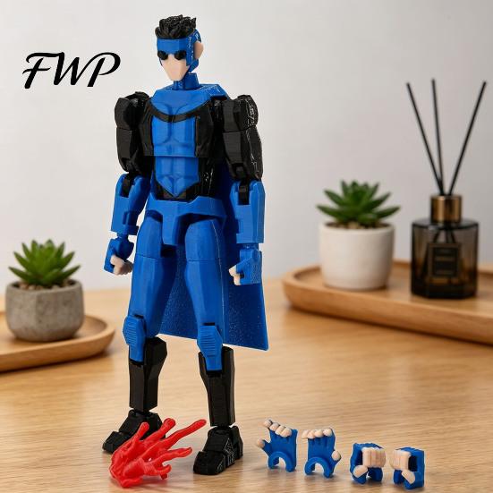 Коллекционная Подвижная Фигурка 3D Печать Action с Аксессуарами Модель Мультяшного Персонажа Подвижные Суставы Украшение Подарок для Любителей Анимации Игрушка