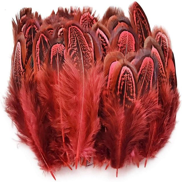 20pcs Pheasant Chicken Feathers Diy Earrings Jewelry Making Dream Catcher Wedding Centerpiece Decor Crafts Material Accessories