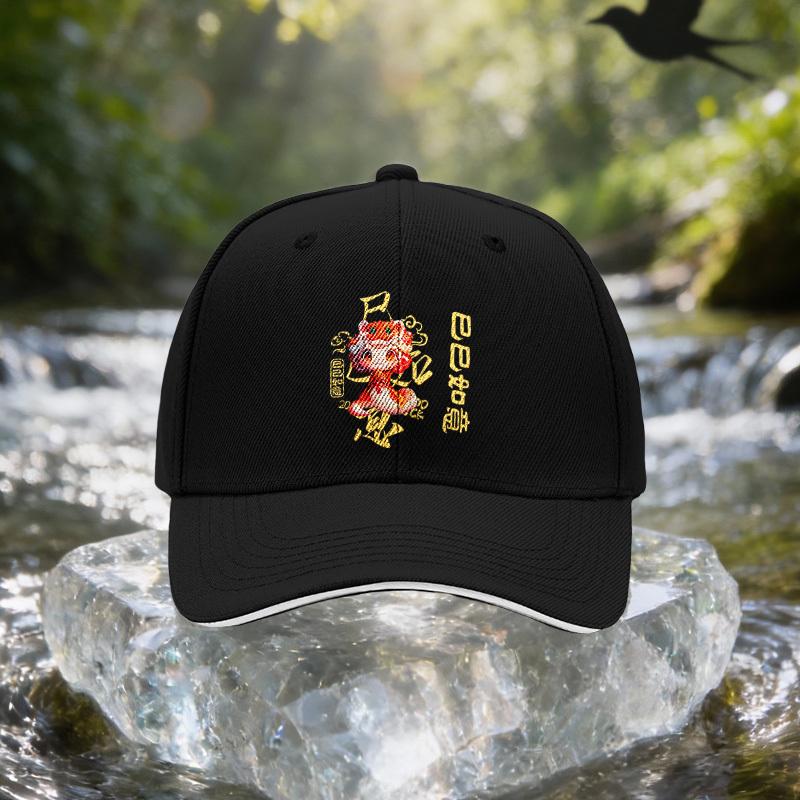 Lion Dragon Snake Cartoon Sandwich Cap Unisex Easy Lightweight Adjustable Outdoor Sun Hat Ideal Gift for Travel Parties Birt