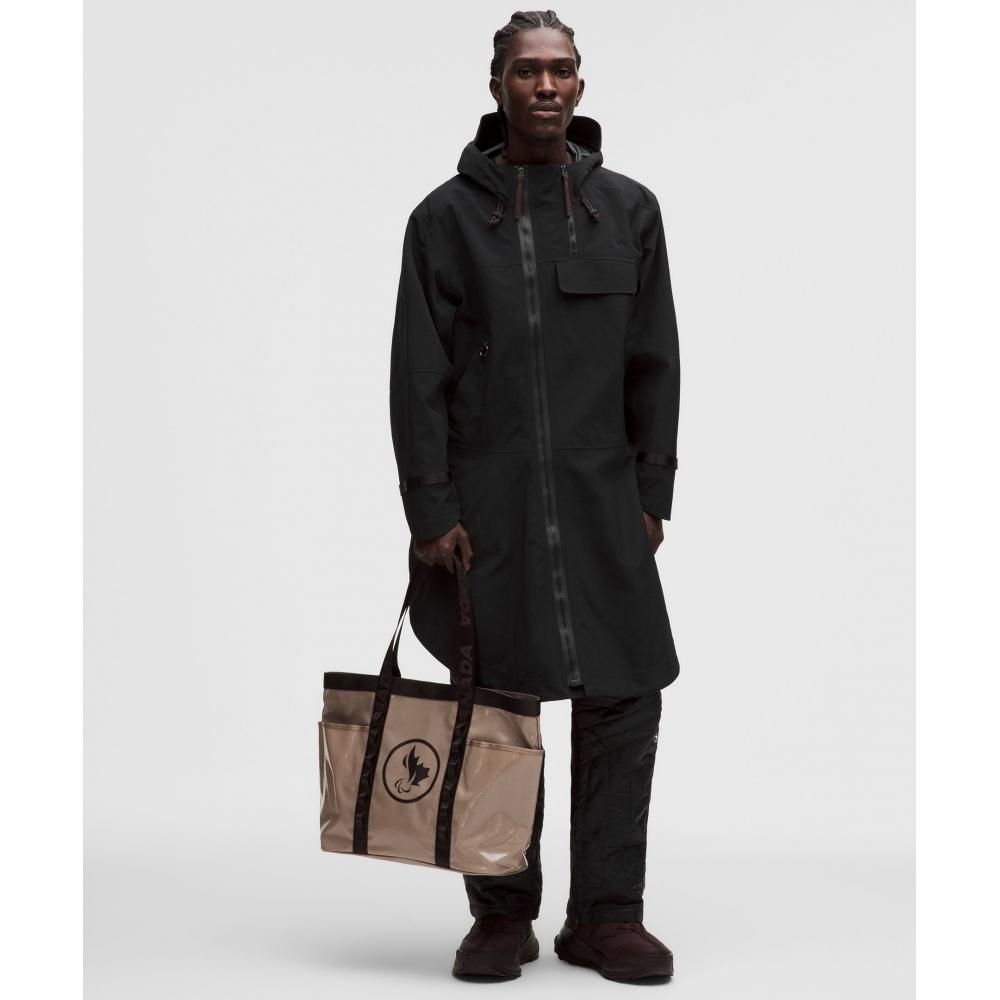 Lululemon Team Canada Ripstop Cinch Closure Tote Bag 20l Cpc Logo Rock Dust