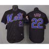 New York Mets 22 Soto Black Baseball Jersey Short Sleeve Pullover Top Men Fans