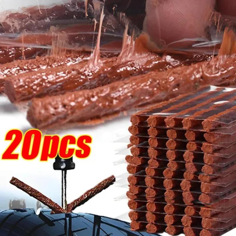 20 шт., полоски для ремонта бескамерных шин, клей для прокола шин, экстренный автомобиль, мотоцикл, велосипед, ремонт резиновых полосок