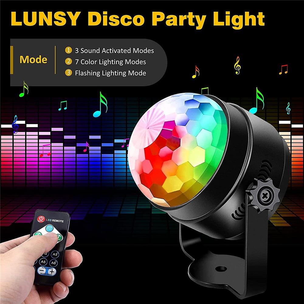 Disco Ball 360° Rotating LED Party Light Music Activated Disco