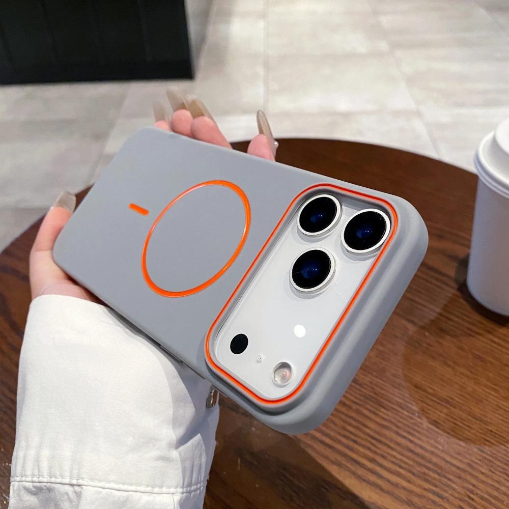 Роскошный Магнитный Матовый Мягкий Чехол Для Телефона Для iPhone 17 Pro Max Air 16E 15 14 13 12 11 17 Ударопрочный Magsafe Чехол Для Беспроводной Зарядки