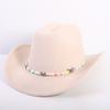Популярная европейская и американская мода стиль OL однотонная ковбойская шляпа мужская и женская высококачественная цилиндр шляпа-федора фетровая шляпа