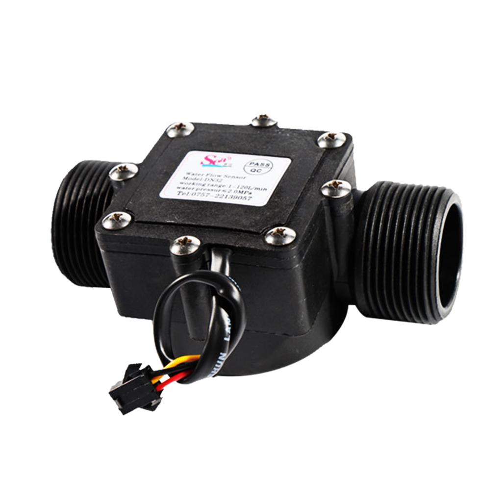 Water Flow Sensor DN32 1-120L/min 1.25" 32mm Flowmeter Counter Water Counter Water Controller Switch for Waterworks