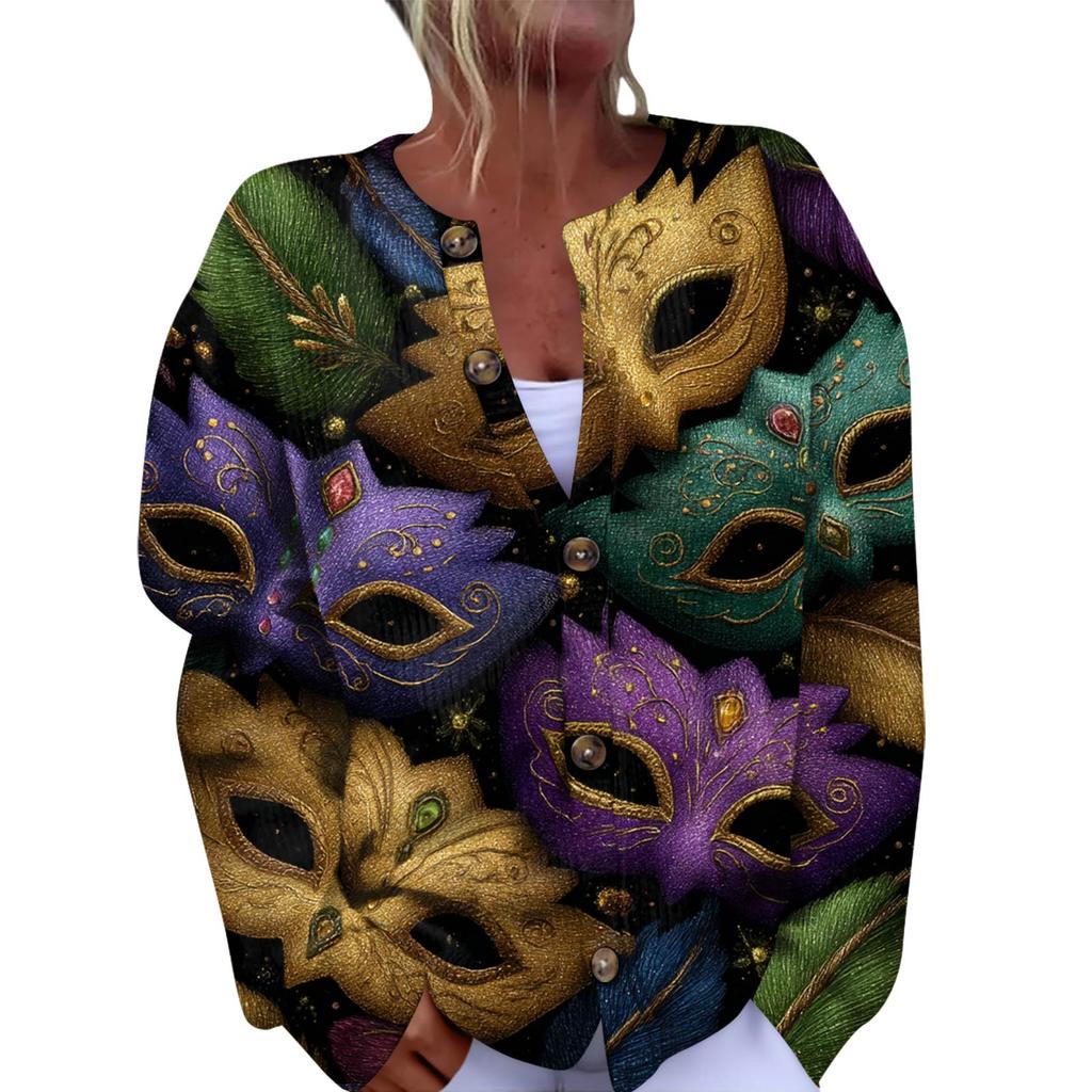 Женский модный фестивальный вязаный кардиган с длинными рукавами и застежкой на пуговицы