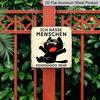 2D Flat, 1pc Vintage Aluminium Metal Sign, Outdoor Decorative Wall Sign, Retro Tin Sign Style, German Cat Humor Decor, "Ich Hasse Menschen", Home
