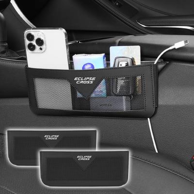 Совместимо с карманами для хранения в автомобиле Eclipse с клеем Совместимо с Eclipse Cross PHEV GK Боковая консоль автомобиля Задняя часть сиденья Маленькие предметы Легкий набор для автомобиля