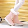 Winter Warm Snow Boots Inner Height Increase Medium Boots Rabbit Fur Boots Bow Platform Boots Boots