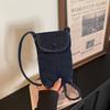 Street Style Denim Crossbody Bag Y2K Phone Purses Fashionable Canvas Bag  Women&Men