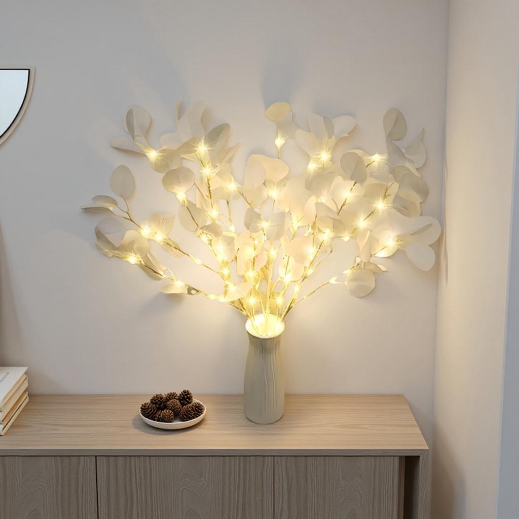 3in Leaf Decoration, Holiday Decoration With Light, Single Branch Cutting, Indoor Desktop Decoration