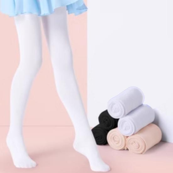Chidren Ballet Dance Pantyhose High Waist Solid Color High Elasticity Skinny Thin Solid Color Anti-slip Cosplay Performance Tights Work Daily Wear