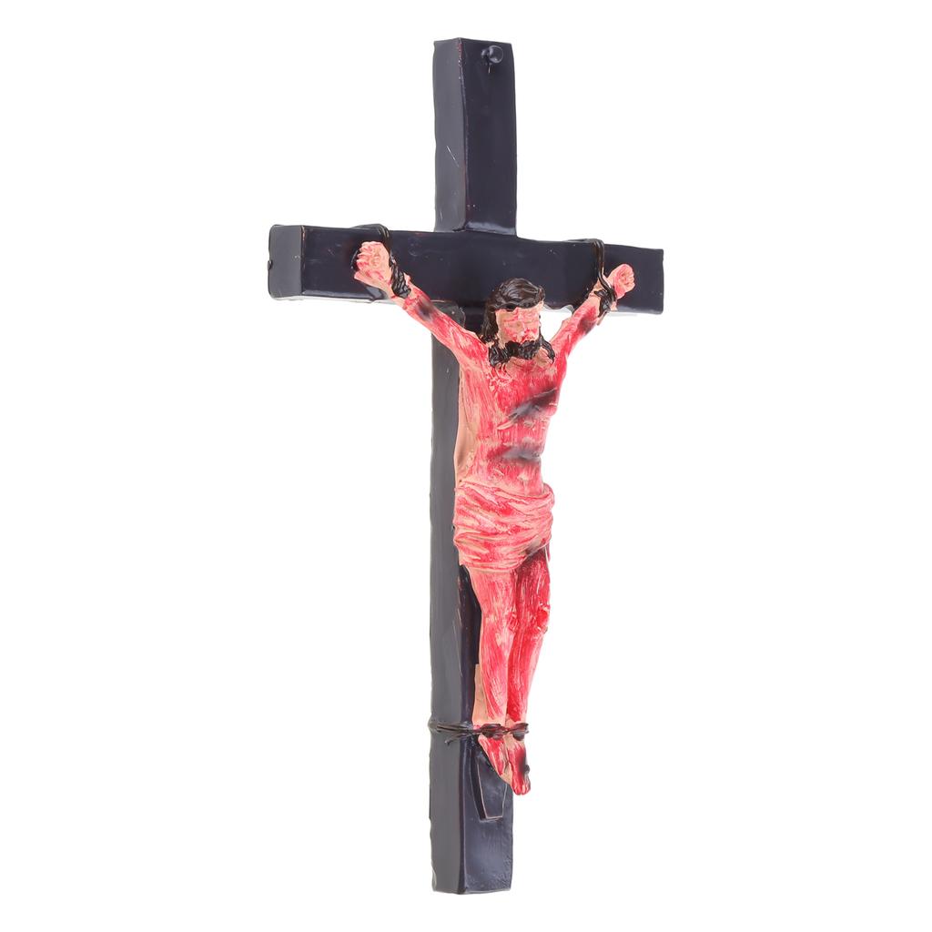Церковные реликвии Фигурки Распятие Иисус Христос на подставке Крест Настенное распятие Антикварное украшение для домашней часовни