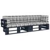 Day and Night - Day and Night 2-seater Pallet Sofa with Black Impregnated Pine Wood Cushions