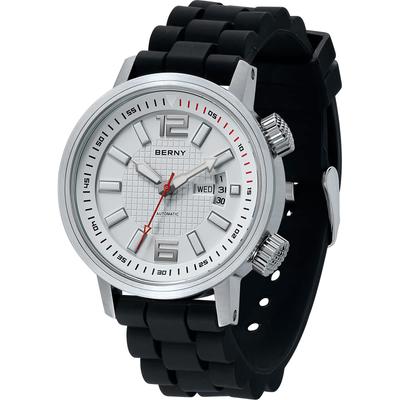 BERNY Watch Мужские часы Автоматические механические часы для дайвинга Автоматические спортивные часы с силиконовым ремешком Водонепроницаемые часы с сапфировым стеклом 20ATM Устойчивые к царапинам