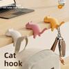 1PCS Cat Table Hook Portable Plastic Sticky Hook Backpack Desk Special Bag Hook Storage Artifact