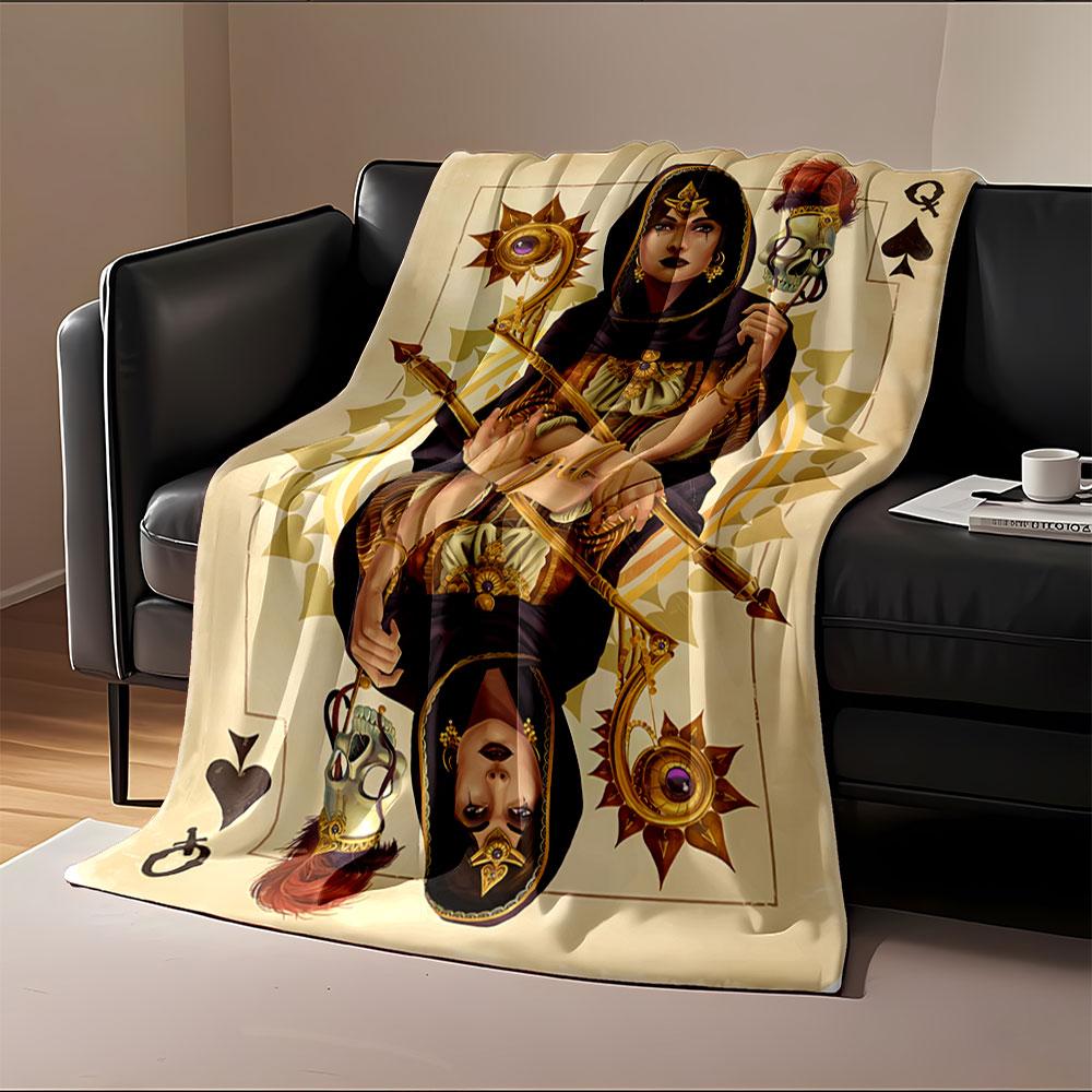 Queen of Spades Fantasy Blanket for all seasons blanket lunch break throw gift