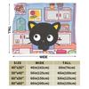 Cute Chococats Blanket Black Cat Super Warm Print Plush Bedding Throws For Students Home Decor Flannel Bedspread Bed Cover