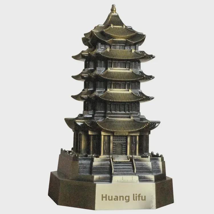 Желтая башня крана модель сплава орнамент: Сувенир из металла из Уханя