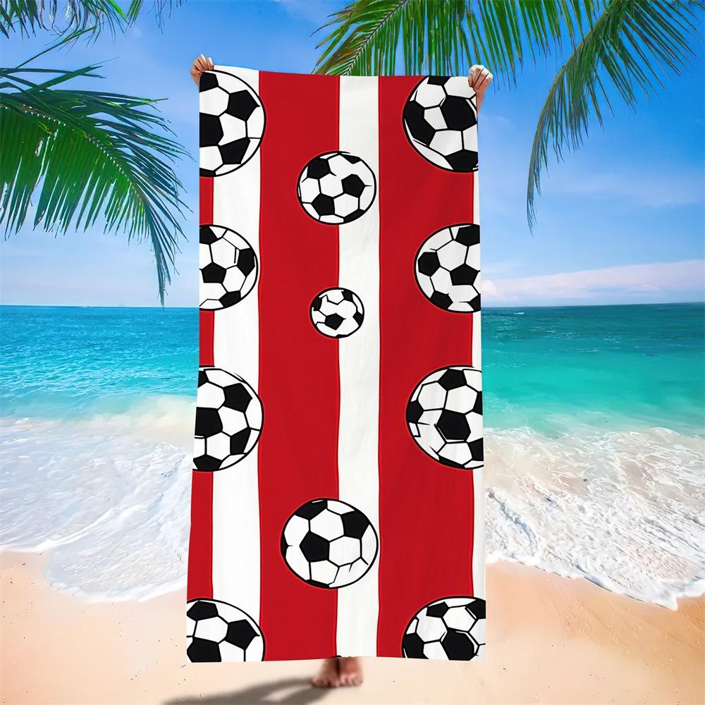 Water-Absorbing Portable Adult Football Beach Towel European, American And South American Bath Towel Digital Printing Factory